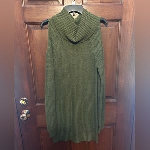 Poof! medium cowl neck exposed shoulders dress